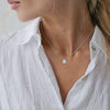 Wholesale Women's Copper Microinlaid Water Drop Emerald Zircon Necklace With Geometric Pattern And Mixed Gem Inlay