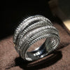 Wholesale Women's Copper Microinlaid Zircon Geometric Cross Ring