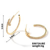 Wholesale Women's Copper Microinlaid Zircon Geometric Exaggerated Elegant Light Luxury Earrings With Electroplating