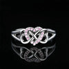 Wholesale Women's Copper Microinlaid Zircon Heart Love Ring Sweater Accessories