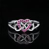 Wholesale Women's Copper Microinlaid Zircon Heart Love Ring Sweater Accessories