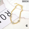 Wholesale Women's Copper Minimalist Geometric Devil's Eye Microinlaid Zircon Oil Drop Bracelet With Electroplating