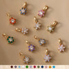 Wholesale Women's Copper Mixed Gemstone Inlay Geometric Pendant Necklace With O Chain And Diamond Design