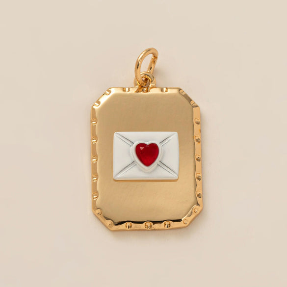 Wholesale Women's Copper Mixed Gemstone Setting Heart Shape Emoji Exaggerated Pendant Necklace With Electroplating