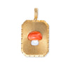 Wholesale Women's Copper Mixed Gemstone Setting Heart Shape Emoji Exaggerated Pendant Necklace With Electroplating