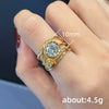 Wholesale Women's Copper Multilayer Irregular Line Zircon Geometric Ring
