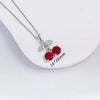 Wholesale Women's Copper Necklace With Fruit Shape And Mixed Gemstone Setting Electroplated Design