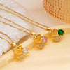 Wholesale Women's Copper Necklace With Swan Shape Inlaid With Zircon Electroplated Light Luxury Design Cross Chain