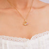 Wholesale Women's Copper Necklace With Swan Shape Inlaid With Zircon Electroplated Light Luxury Design Cross Chain