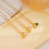 Wholesale Women's Copper Necklace With Swan Shape Inlaid With Zircon Electroplated Light Luxury Design Cross Chain