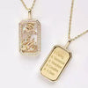 Wholesale Women's Copper O Chain Twelve Constellations Geometric Style Electroplated Necklace
