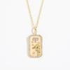 Wholesale Women's Copper O Chain Twelve Constellations Geometric Style Electroplated Necklace