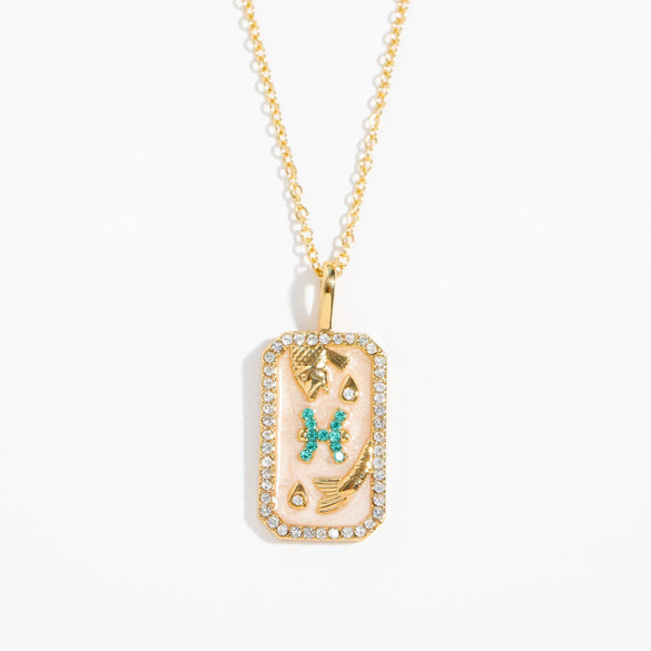 Wholesale Women's Copper O Chain Twelve Constellations Geometric Style Electroplated Necklace