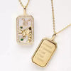 Wholesale Women's Copper O Chain Twelve Constellations Geometric Style Electroplated Necklace