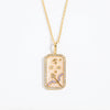 Wholesale Women's Copper O Chain Twelve Constellations Geometric Style Electroplated Necklace