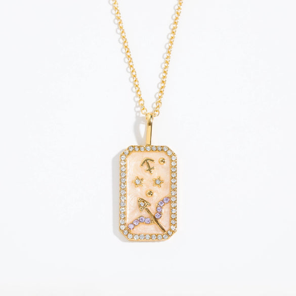Wholesale Women's Copper O Chain Twelve Constellations Geometric Style Electroplated Necklace