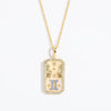 Wholesale Women's Copper O Chain Twelve Constellations Geometric Style Electroplated Necklace