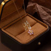 Wholesale Women's Copper O Word Chain Flower Shaped Mixed Gemstone Setting Electroplated Zircon Necklace