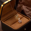 Wholesale Women's Copper O Word Chain Flower Shaped Mixed Gemstone Setting Electroplated Zircon Necklace