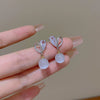 Wholesale Women's Copper Opal Heart Shape Pendant Earrings With Electroplating