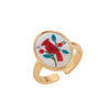 Wholesale Women's Copper Open Adjustable Ring With Animal Zodiac Pattern And Electroplating Design