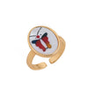 Wholesale Women's Copper Open Adjustable Ring With Animal Zodiac Pattern And Electroplating Design