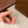 Wholesale Women's Copper Open Finger Ring With Lace And Heart Shape Electroplated Jewelry