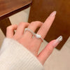 Wholesale Women's Copper Open Finger Ring With Lace And Heart Shape Electroplated Jewelry
