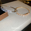 Wholesale Women's Copper Open Round Zircon Geometric Light Luxury Fashion Bracelet