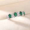 Wholesale Women's Copper Oval Geometric Inlaid Zircon Ring