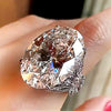 Wholesale Women's Copper Oval Zircon Geometric Butterfly Ring Jewelry