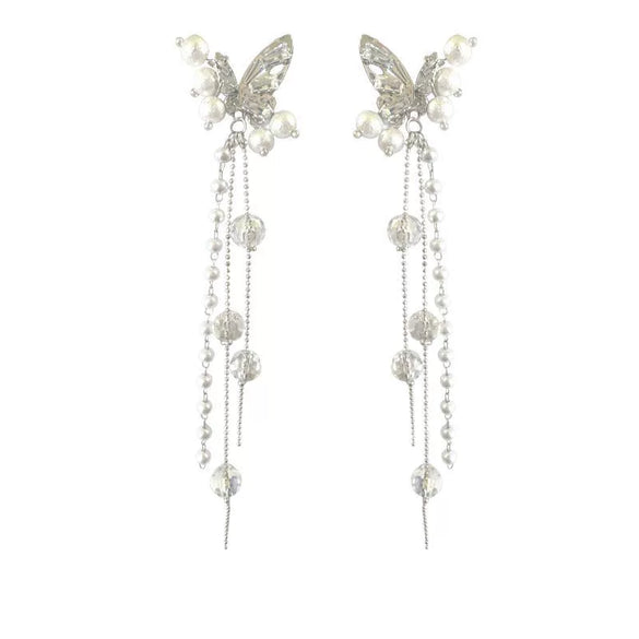 Wholesale Women's Copper Pearl Animal Zodiac Style Tassel Earrings