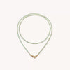 Wholesale Women's Copper Pendant Necklace With Heart Shape And Mixed Gemstone Setting And Diamond Design