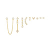 Wholesale Women's Copper Pin Earrings With Heart Shape And Zirconia Design And Long Tassel Pendant
