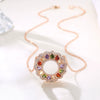 Wholesale Women's Copper Planet Pendant Necklace With Zirconia Ochain Geometric Letters Numbers Text Design