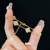 Wholesale Women's Copper Plastic Zircon Fritillary Flower Geometric Style High Sense Electroplated Bracelet