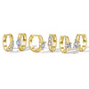 Wholesale Women's Copper Plated Real Gold Microinlaid Zircon Geometric Earrings