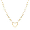 Wholesale Women's Copper Plated Real Gold Peach Heart Geometric Style Necklace