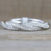 Wholesale Women's Copper Platinum Plated Twisted Rope Ring With Micro Inlaid Zircon And Geometric Design