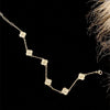 Wholesale Women's Copper Real Gold Electroplated Zircon Inlaid Geometric Flower Bracelet Sweet Style