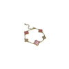 Wholesale Women's Copper Real Gold Electroplated Zircon Inlaid Geometric Flower Bracelet Sweet Style