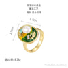 Wholesale Women's Copper Real Pearl Butterfly Ring With Geometric And Insect Pattern Electroplated