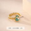 Wholesale Women's Copper Real Pearl Butterfly Ring With Geometric And Insect Pattern Electroplated