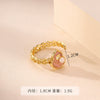 Wholesale Women's Copper Real Pearl Butterfly Ring With Geometric And Insect Pattern Electroplated