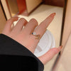Wholesale Women's Copper Retro Geometric Flower Open Ring With Electroplating