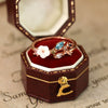 Wholesale Women's Copper Retro Geometric Flower Open Ring With Electroplating
