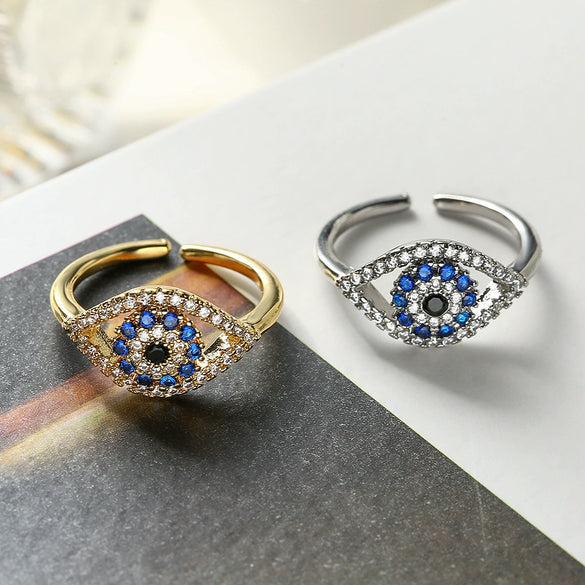 Wholesale Women's Copper Retro Open Ring With Geometric Pattern And Microinlay Zircon