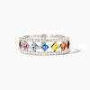 Wholesale Women's Copper Rhombus Geometric Doublelayer Ring With Zirconia