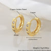 Wholesale Women's Copper Rhombus Geometric Simple Retro Elegant Electroplated Earrings