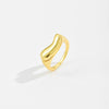 Wholesale Women's Copper Ring Electroplated With Platinum And 18K Gold In Geometric Fashion Style